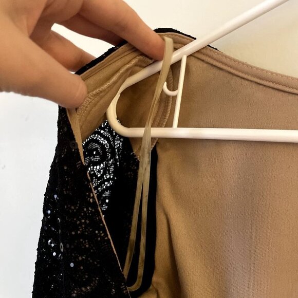 NWT Akira subtle sequin low back dress long sleeved bodycon formal dress - Picture 7 of 7